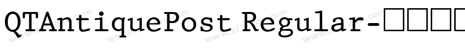 QTAntiquePost Regular字体转换